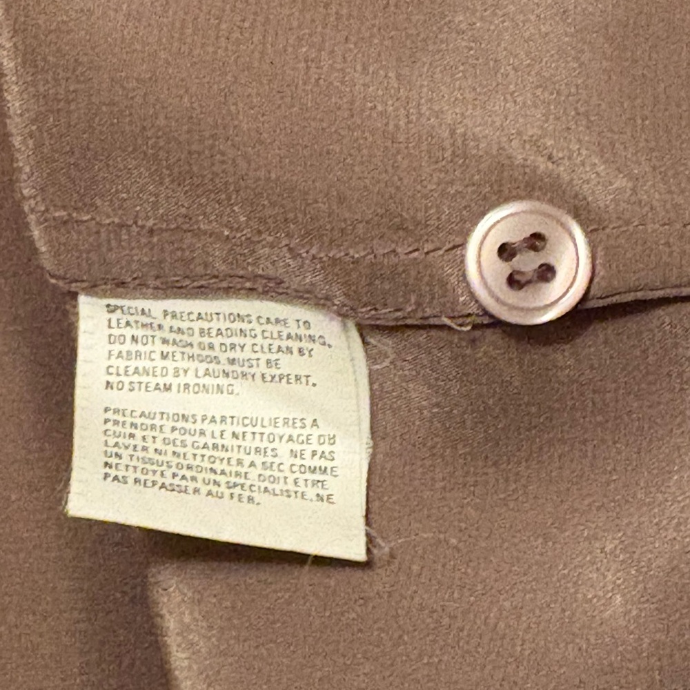 Vintage Joseph Ho 100% Silk Blouse Embellished Western Boho Top Women’s Size 10 - Picture 13 of 15